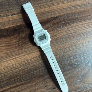 Casio White with Digital Display and Sporty Design